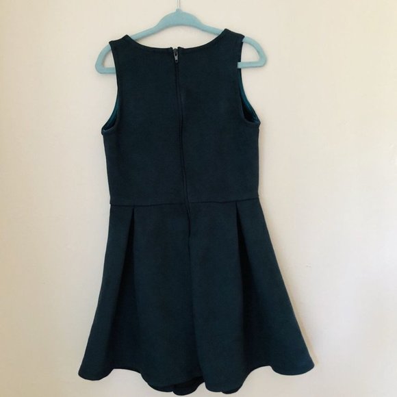 Design Lab Lord & Taylor Skater Dress Deep Green 7 - Picture 5 of 10